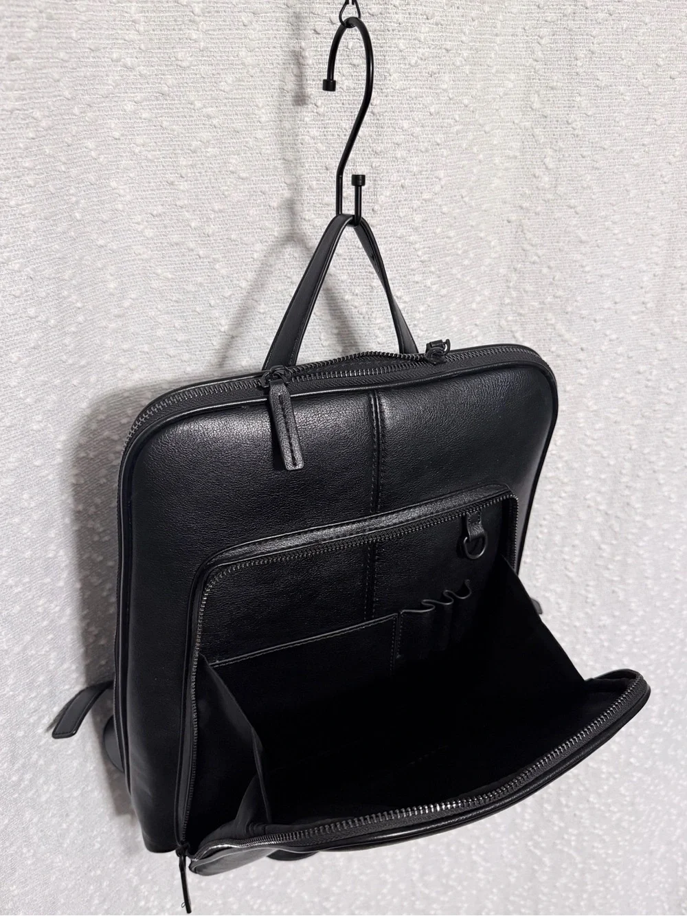 Pink Cove Black Backpack - Minimal Everyday Bag